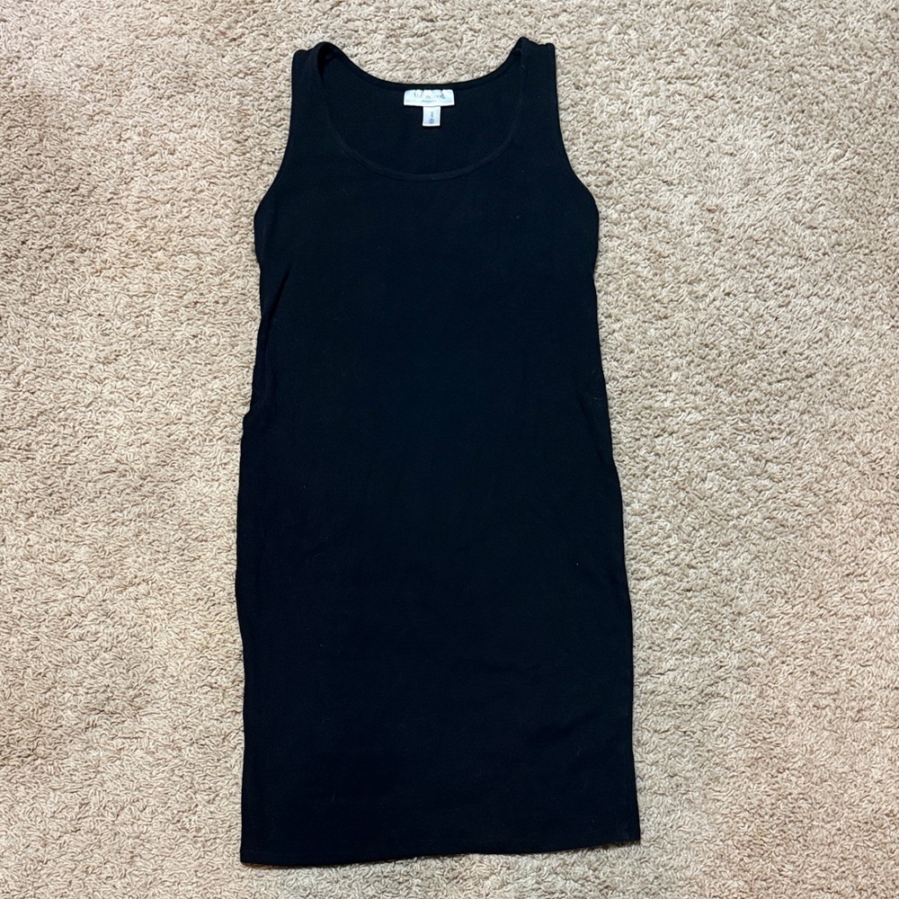 Motherhood Maternity Ribbed Iconic Black Dress
